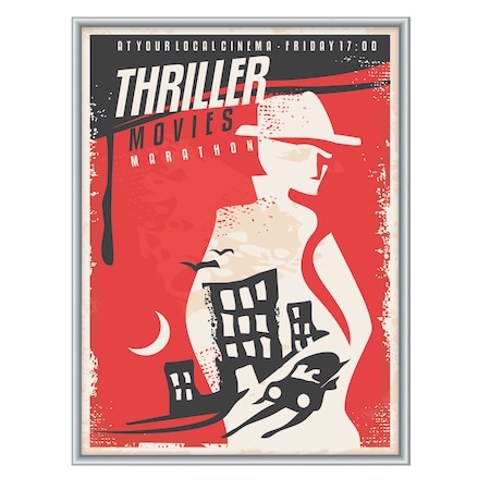 Seco B/L Aluminium Frame, 24" x 36", 4/5" Profile, Silver AL2436-SV